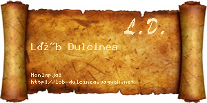 Löb Dulcinea névjegykártya